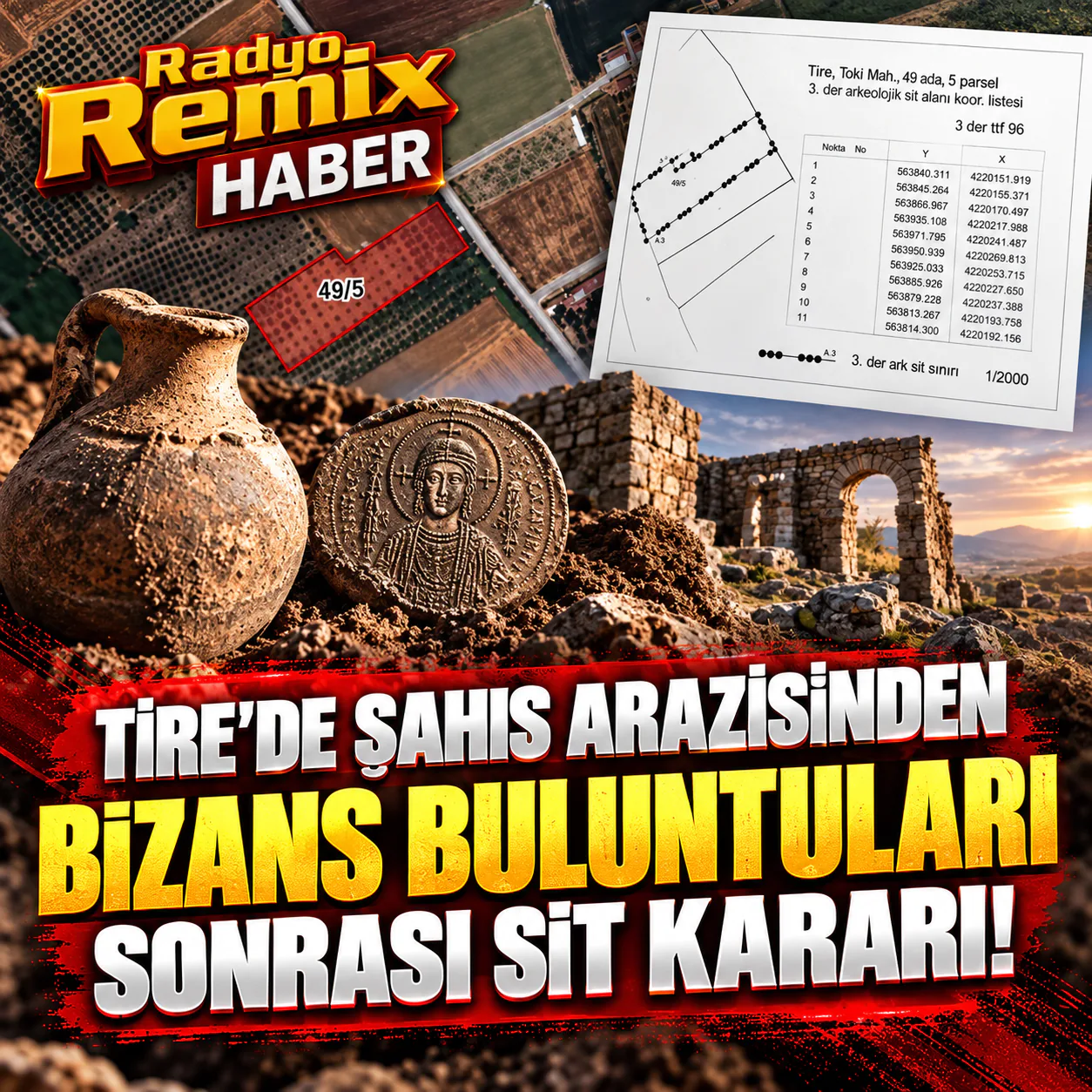 Tire'de Özel Arazide Bizans Dönemine Ait Kalıntılar Bulundu